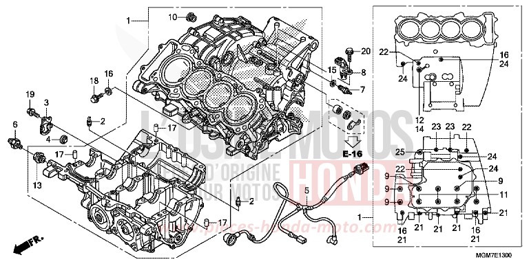 KURBELGEHAEUSE von Hornet ABS MAT CYNOS GRAY METALLIC (NH312) von 2013